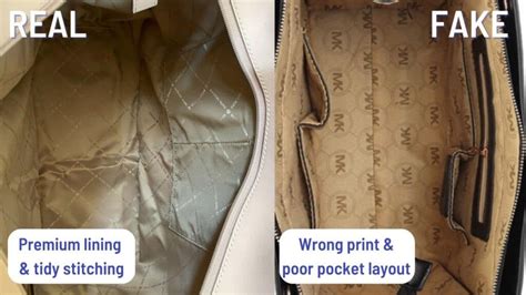 michael kors authentic vs fake|real michael kors bag inside.